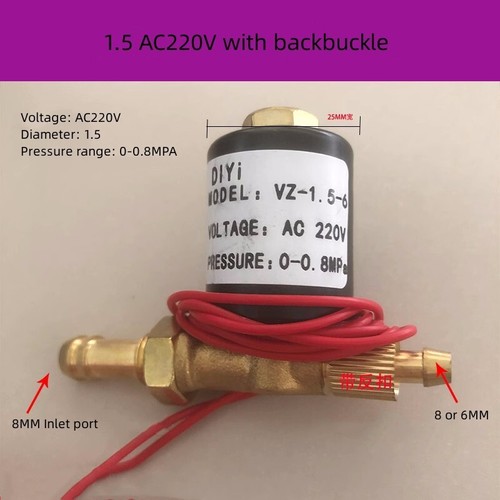 Solenoide eléctrico de 2 vías para máquina de soldadura por arco de argón válvula de gas de dos protecciones - Imagen 13 de 27