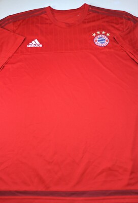 adidas FC Bayern 本物 München 2XL レッドシャツ BAYERN MUNICH 2015