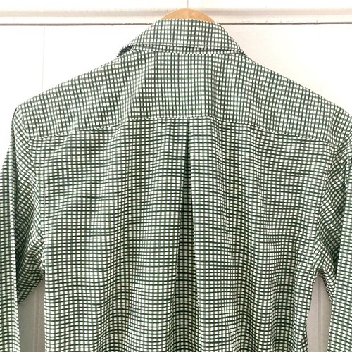 Reiss Size S Green White Checked Long Sleeved Shirt 100% Cotton - Picture 6 of 10