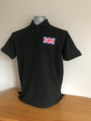 トップス unionjack embroidery polo shirt UNION JACK EMBROIDERED PERSONALISED UK GB Flag polo shirt TShirt