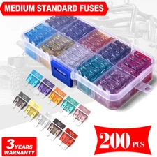 200pcs Standard Blade Fuse Assortment Auto Car Truck Fuses Kit ATC / ATM US
