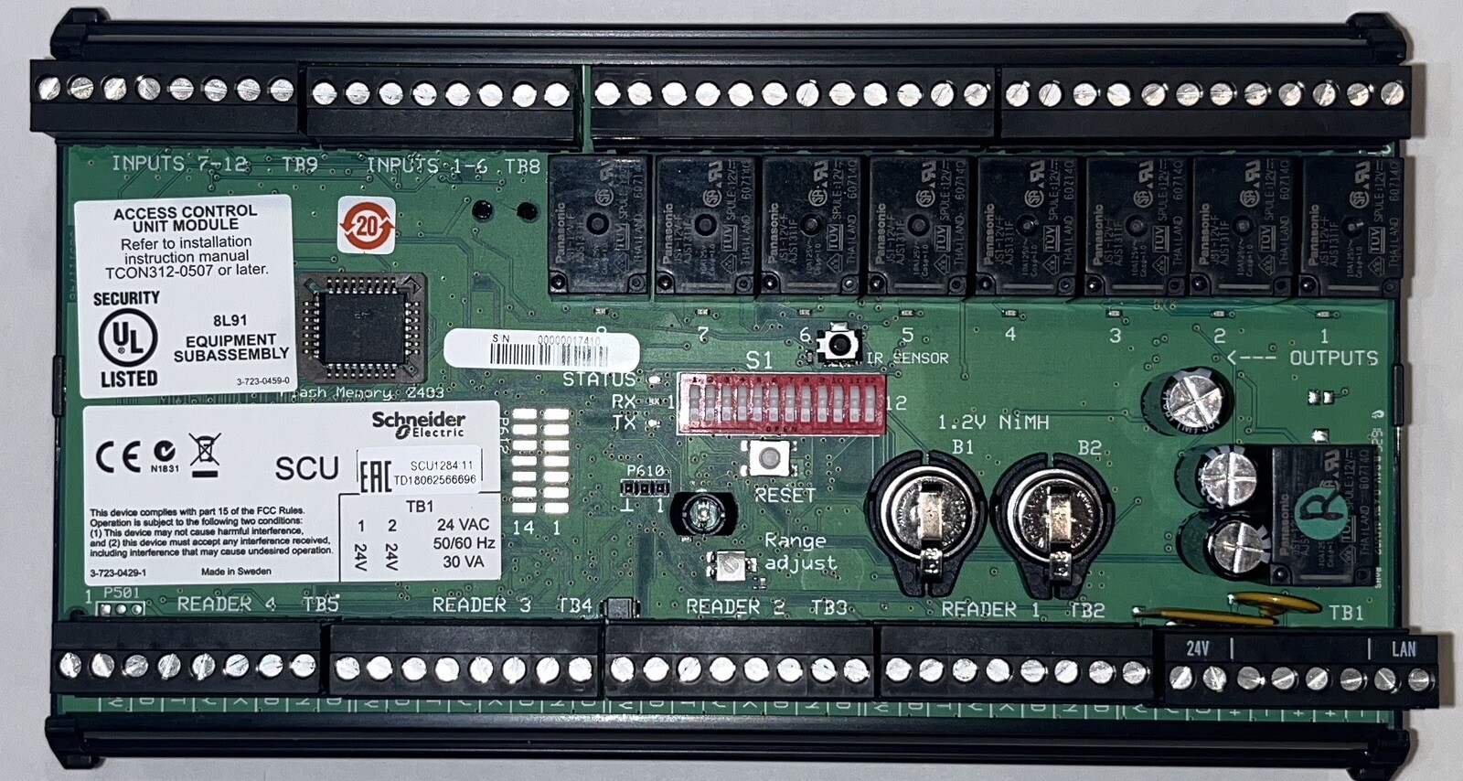 Schneider Electric SCU1284 Access control module unit, Great Condition