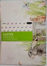 Hobby Lobby Easter Tablecloth Bunnies Spring Pattern 60x104 Rectangle 2022 New