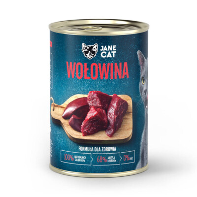 Jane Cat ADULT RIND 400g Nassfutter für Katzen ohne Getreide und Huhn