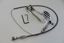 Street Rod Universal Aluminum Gas Pedal  & 24" SS Throttle Cable