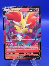Delphox V 027/196 Lost Origin Ultra Rare Holo Pokemon Card NEAR MINT NM