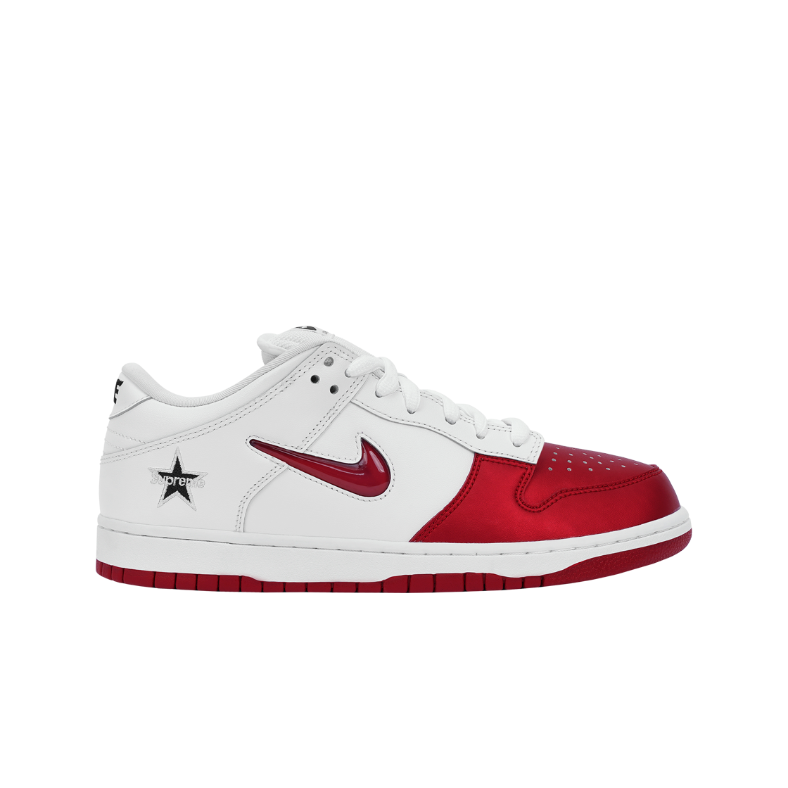 Nike x Supreme SB Dunk Low Jewel Swoosh Red CK3480-600 Mens Sneakers | eBay