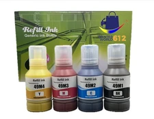 PRINTERWORLD 4 Pack T49M Sublimation Ink Bottle Compatible With Epson F170 F570.