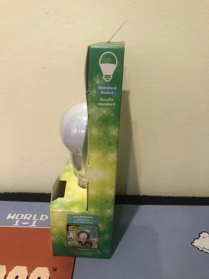Crayola Remote Controlled Multi-Color LED Light Bulb 15 Colors Changing 4 Modes  - Image 2 of 4