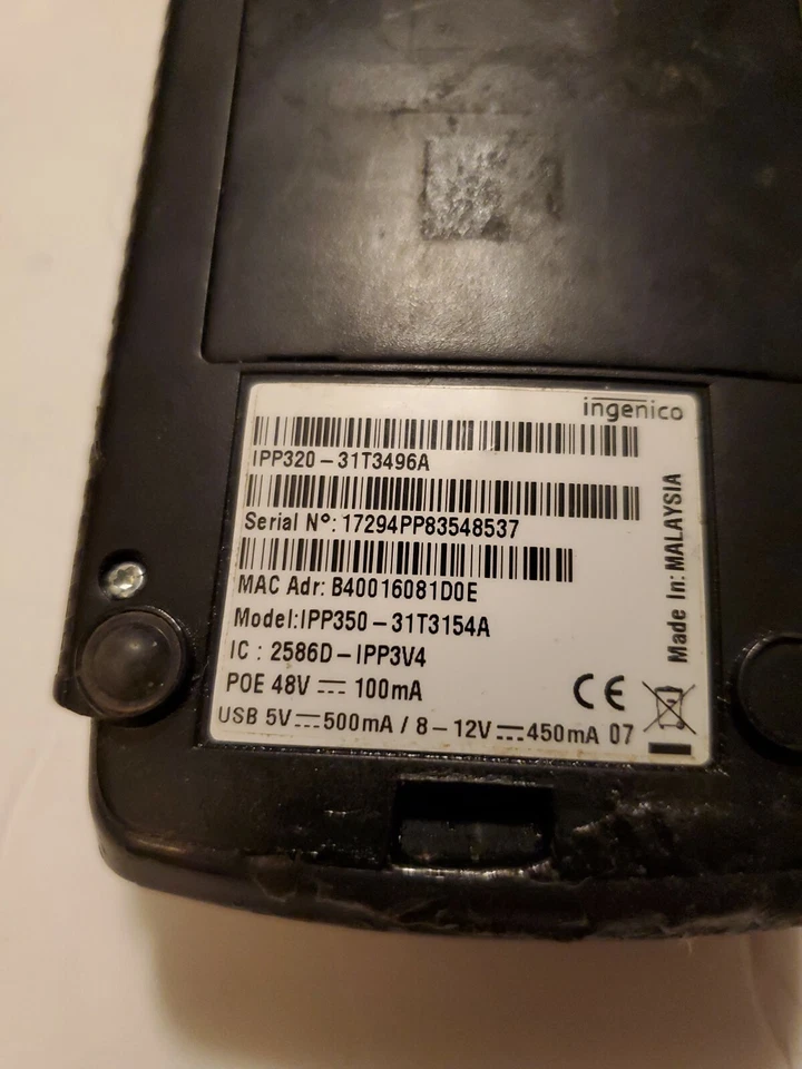 Ingenico POS Credit Card Reader - iPP320 no other accessories included  - Image 3 of 3