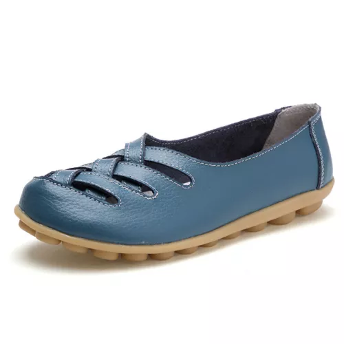 UK Women Ladies Slip On Leather Comfy Work Summer Casual Loafers Shoes Sizes $ - Picture 18 of 36