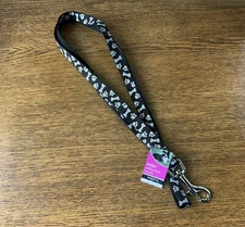 Reflective Dog Leash, Med. 5 Ft. Length, Black, Silver, Paws and Dog Bone print