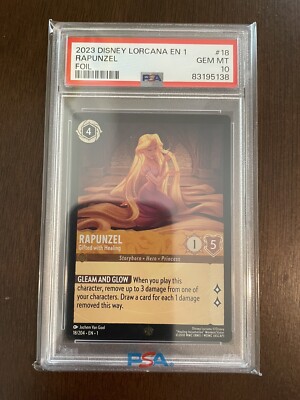 Disney Lorcana Rapunzel Gifted with Healing 18/204 Cold Foil Disney Lorcana Rapunzel Gifted with Healing 18/204 Cold Foil