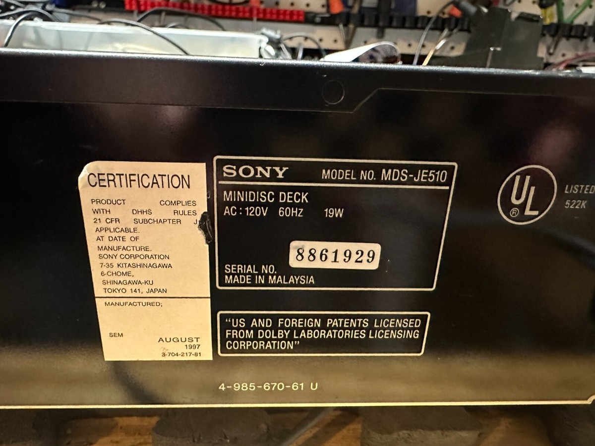 Nastro Caricamento MD Cintura Di Caricamento Di Ricambio Per Sony MiniDisc MDS-JB980, JB940, JE780, Etc. - Garanzia 1 Anno Midland Bt Mini - Foto 12