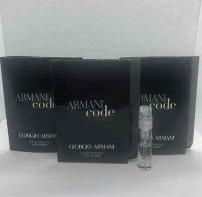 Lot 3 x GIORGIO ARMANI Armani Code Eau De Toilette EDT Spray 0.04 OZ/1.2 ML