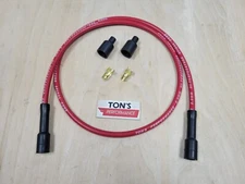 Ton's 28" Red Silicone Spark plug wire 8MM KIT SUPPRESSION CORE Universal set