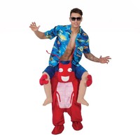 Carry Me Character Lobster Piggy Back Mascot Adults Funny Fancy Dress Costume Carry Me Character Lobster Piggy Back Mascot Adults Funny Fancy Dress Costume