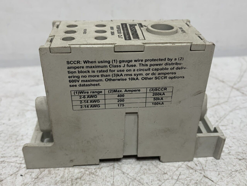 Cooper Bussmann PDBFS330 Power Distribution Block 600V 380 Amp