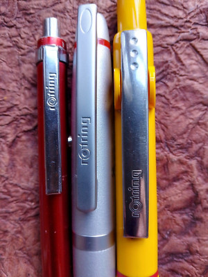 ROTRING lot for Parts or repair: MECHANICAL PENCIL + 2 Ballpoint pens ...