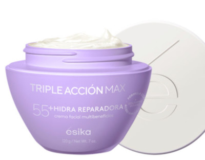 Esika Triple Accion Max 55+ Hydra Nourishing Face Cream for Wrinkles, Elasticity