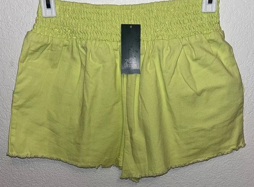 Pantaloncini Wild Fable vita liscia orlo grezzo donna M verde lime - Foto 6 di 6