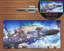 RGB LED Large Mouse Pad Legend of Zelda Tears of the Kingdom Gaming Mat Mousepad