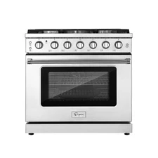 Empava 36-inch 6.0 cu. ft. Slide-In Single Oven Gas Range with 6 Burners