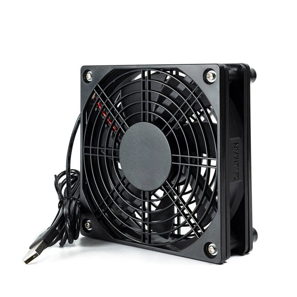 2500RPM USB Cooling Fan Stand Silent Cooler 120mm for Router Modem Cable TV Box - Image 2 of 4