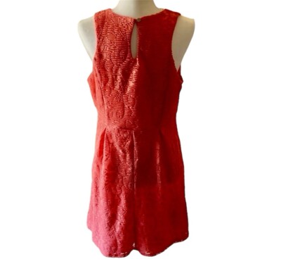 Maurices Sleeveless Keyhole Back Coral Lace Dress Size XL | eBay