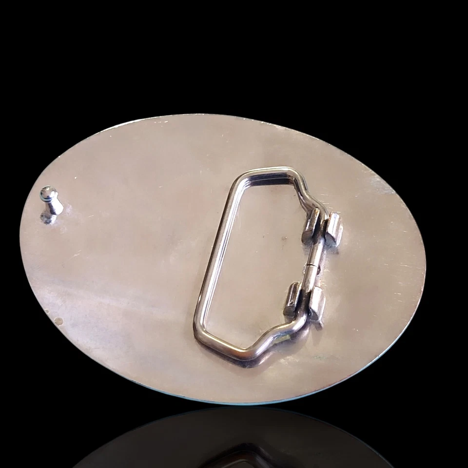 Овальный Y2K панк Grung готический череп стразы ремень пряжка серебристого тона - Изображение 3 из 4