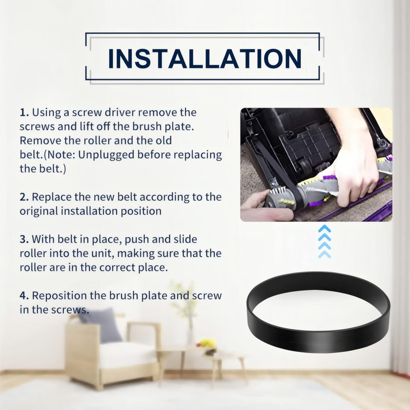 3031123 Replacement Belts for Bissell Vacuums Fits Models: 2487 2490 2492 2739