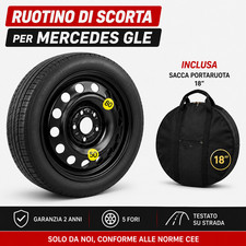 Notrad 18" Mercedes GLE Schwarz Stahl 5 Loch 5X112 CB66,6 Tasche R18 DOT 2025