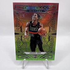 2022-23 Panini Obsidian - Jaden Ivey #200 Electric Etch Red Yellow & Green Flood