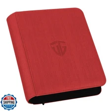 TCGUARD Toploader Binder,Holds 112 Toploaders, 4 Pocket Top Loader Binders fo