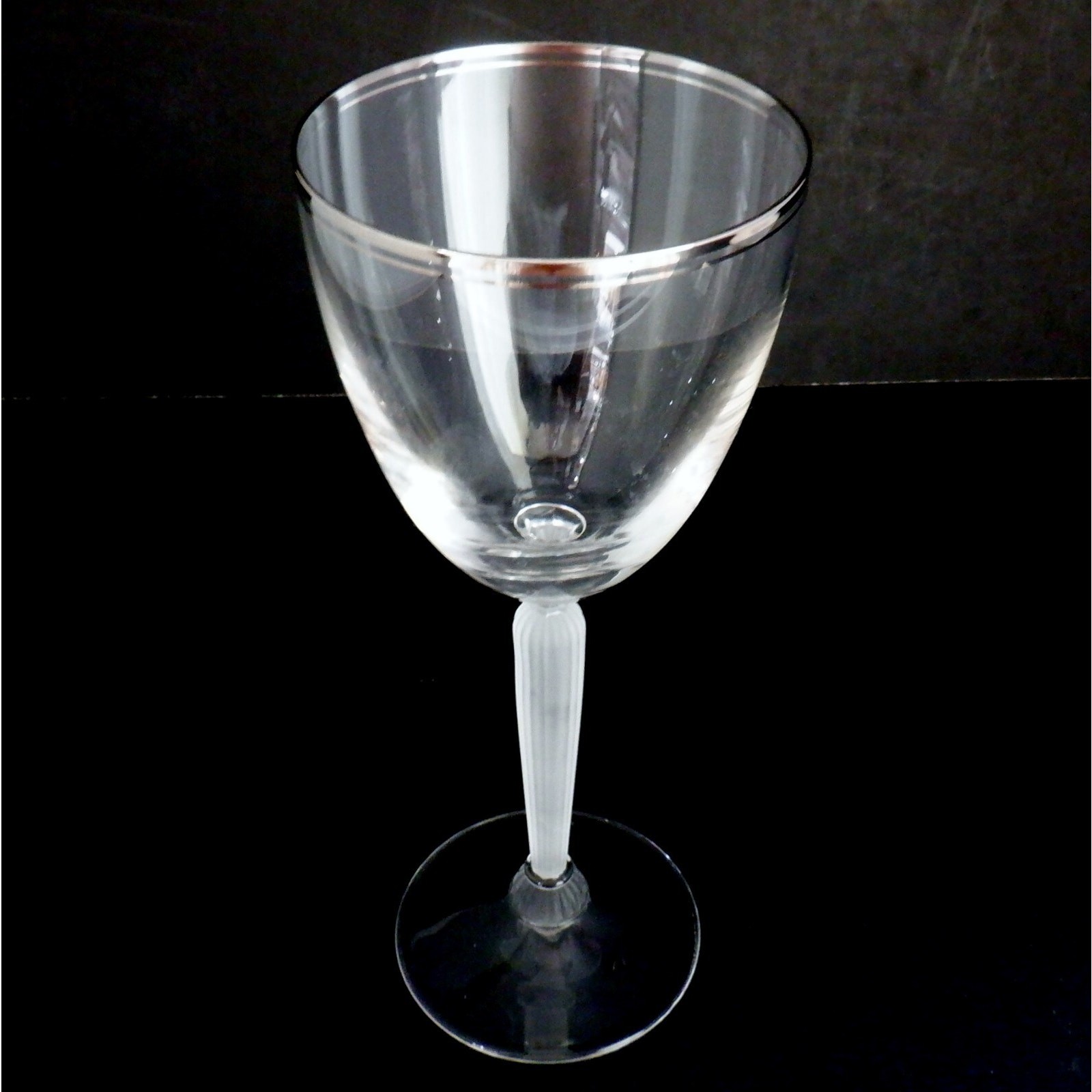 Lenox Federal Platinum Crystal Wine Glass 8in Stemware Replacement Frosted Stem