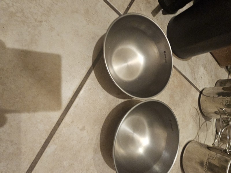 SNOWPEAK (2) BOWL SET! NEW! CAMPING! STAINLESS STEEL
