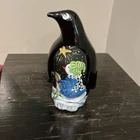 Fenton Glass Starbright Christmas Snowman Penguin Figurine Ltd Ed #17/41 M Kibbe