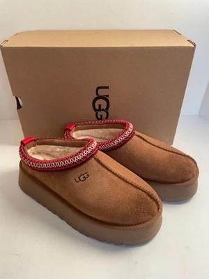 UGG Women's Tazz II Slippers Chestnut Suede Shoes Platform 1122553 CHE Authentic