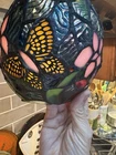 Vtg Tiffany Style Stained Glass Butterfly 5.5x5” Lamp Shade