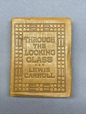 Antique Little Leather Library THROUGH THE LOOKING GLASS by L. CARROLL Miniature