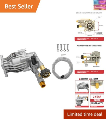 #ad OEM Technologies 3300 PSI 2.4 GPM Replacement Pressure Washer Pump Kit Horiz... $241.93