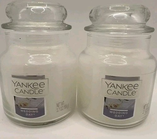 set of 2 Yankee Candle - Wedding Day Mini Jar 3.7 Oz Never Lit - NEW