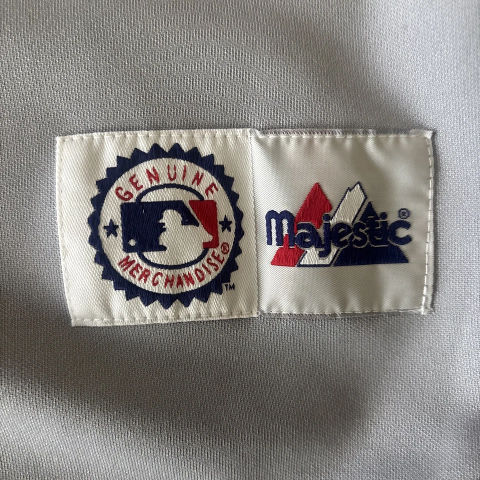 Auténtica camiseta majestuosa vintage de Alex Rodriguez #3 gris de los Texas Rangers Foto 3 de 4