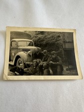 vintage photograph Military or agricultural People Beside A Truck