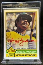 2025 Topps Heritage Reggie Jackson Real One Auto Red Ink #50/76 Athletics