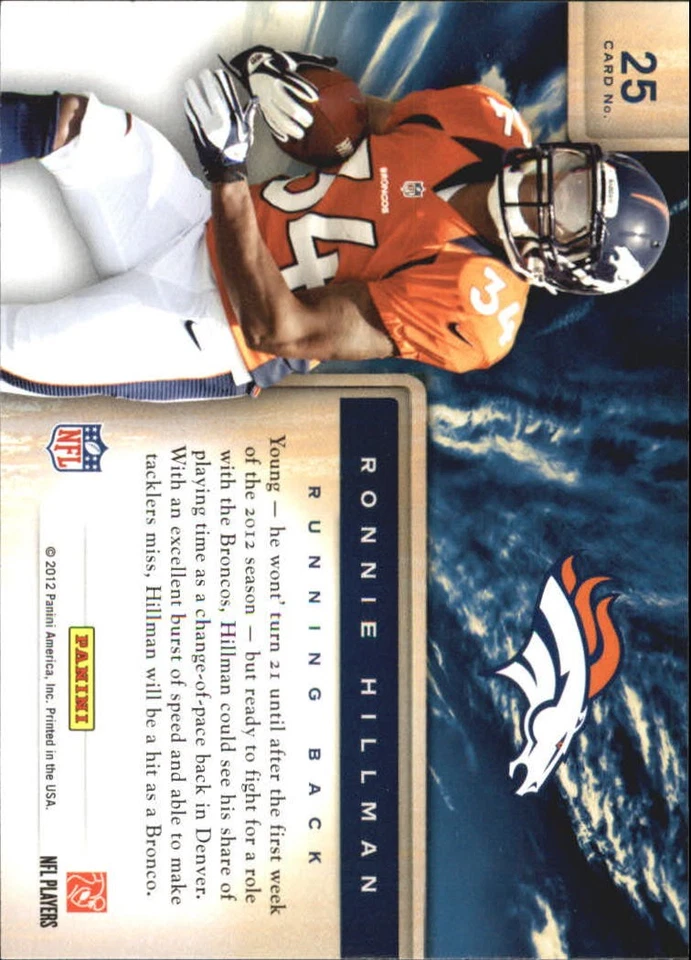 2012 Prestige Draft City Destination #25 Ronnie Hillman - FB - Image 2 of 2