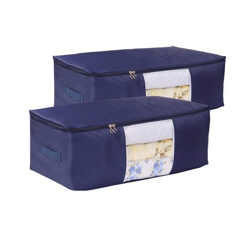 Comforter Storage Bags Pack of 2,Pillow Beddings/Blanket Clothes Organizer St...