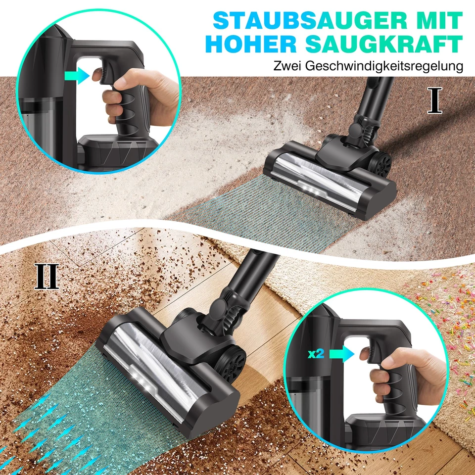 6-in-1 20000PA  Akku Staubsauger Hoover Upright Kabelloser Handstaubsauger Neu - Bild 4 von 4