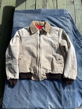 Vintage 1980s Carhartt Santa Fe Jacket L XL Tan Faded Distressed