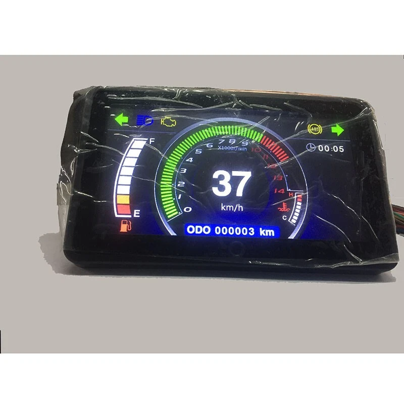Motorcycle Full LCD Screen Speedometer Digital Odometer Universal CY1985 Harness - Image 2 of 3